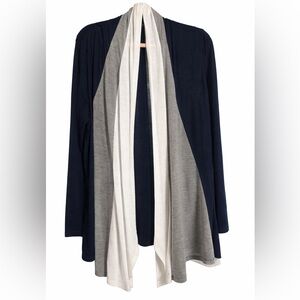 Elegant Navy and Gray Women's Sweater